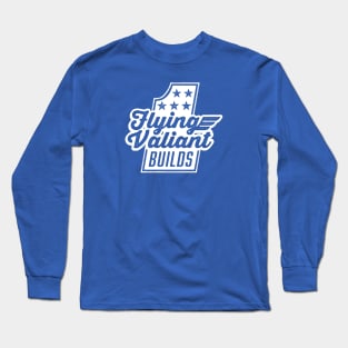 Flying Valiant Builds - (Stunt Style - White on Blue) Long Sleeve T-Shirt